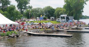 Crowds at Du Moulin Park in Clarence-Rockland.