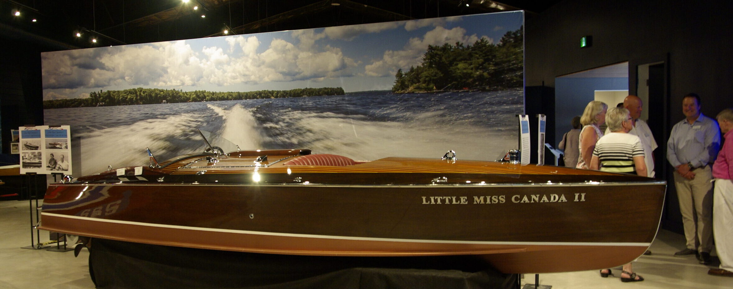 Little Miss Canada II on display at the Canadian Raceboat Hall of Fame.